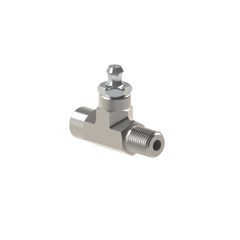 Tee (M1/8BSP, M1/8BSP, FM10) Divider Inlet Fitting with 1/8BSP grease nipple