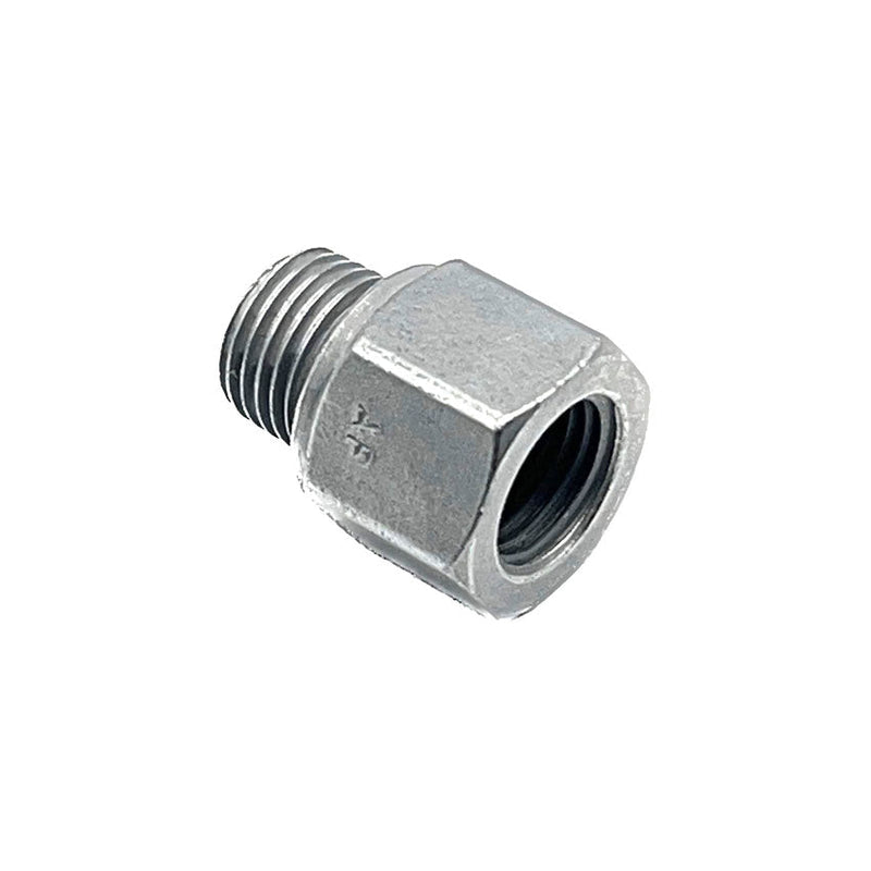 25mm straight extension fitting, connecting 1/4BSP male to 1/4BSP female, for high-pressure lubrication systems