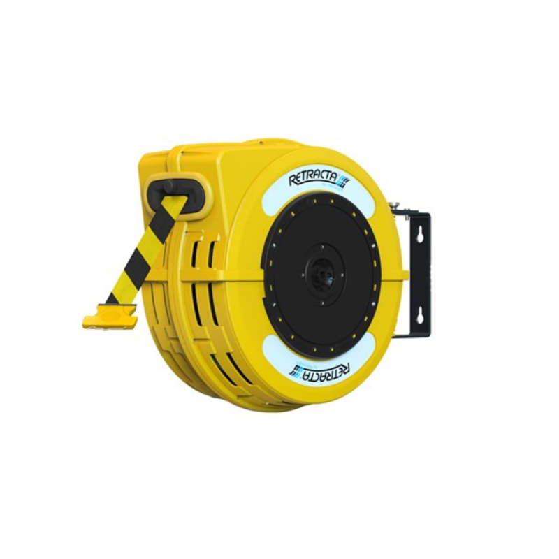 Macnaught Retracta C1 Safety Barrier Reel (Yellow) - Yellow/Black Caution Tape x 25m