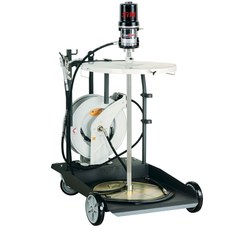 Heavy Duty Portable Air Operated Grease Kit & Hose Reel - 18