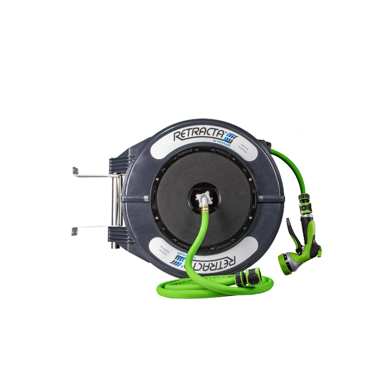 Macnaught Retracta R3 Garden Hose Reel - 1/2" x 25m, Dark Grey Case (DR425D-03)