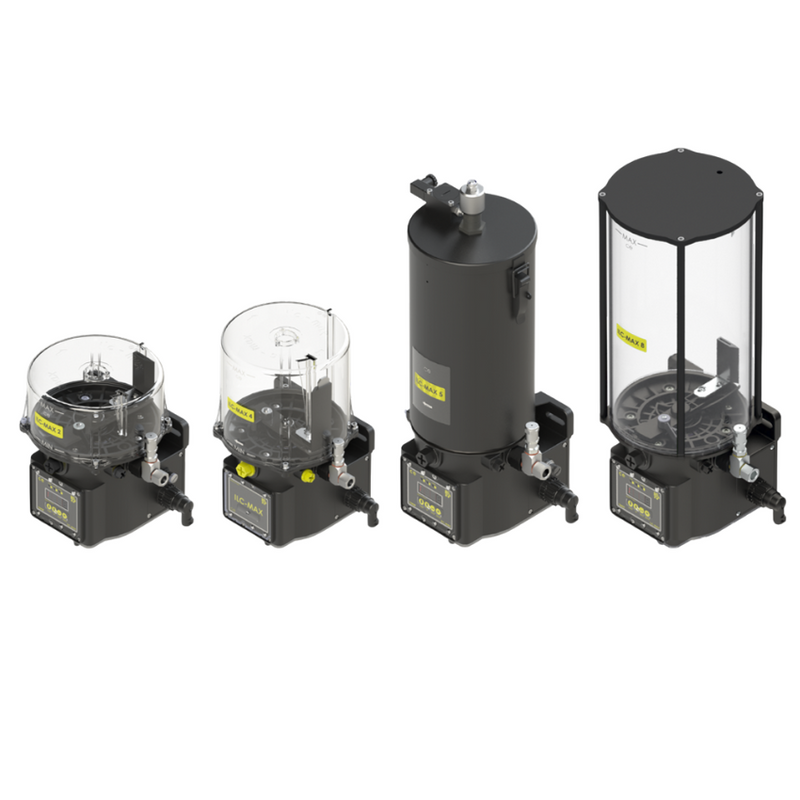 ILC-MAX Automatic Oil Lubrication Pump With 8 Liter Reservoir Capacity, 24V DC Power Supply, Fixed Flow Rate Pumping Element, And Integrated Timer