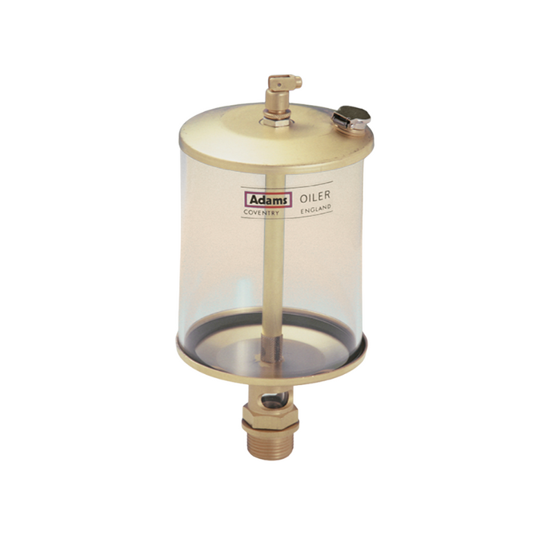 Manual On/Off Drip Feed Oiler Brass with Plexiglass Reservoir