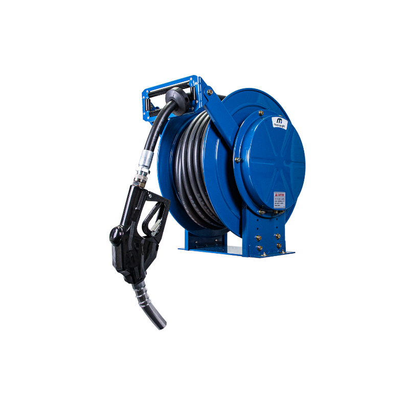 Macnaught Twin Pedestal Diesel Hose Reel with Auto Nozzle (Hi-Flo) - 1" x 20m