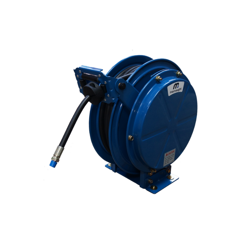 Macnaught Twin Pedestal Grease Hose Reel - 1/4" (6mm) x 15m