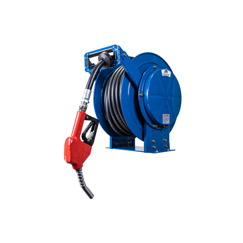 Macnaught Twin Pedestal Diesel Hose Reel with Auto Nozzle - 3/4" x 20m