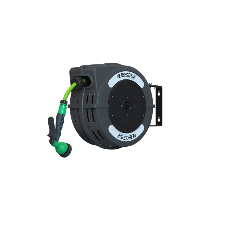 Macnaught Retracta C1 Hose Reel (Dark Grey) - Garden/Horticulture 1/2" x 12m