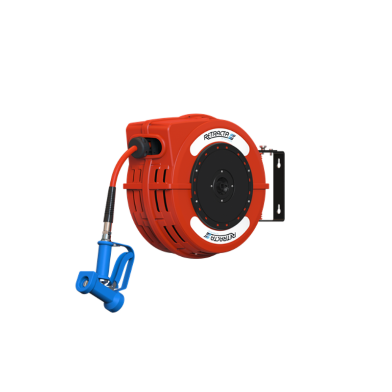Macnaught Retracta C1 Hose Reel (Red) - Hot/Cold Water 1/2" x 12m + Spray Gun