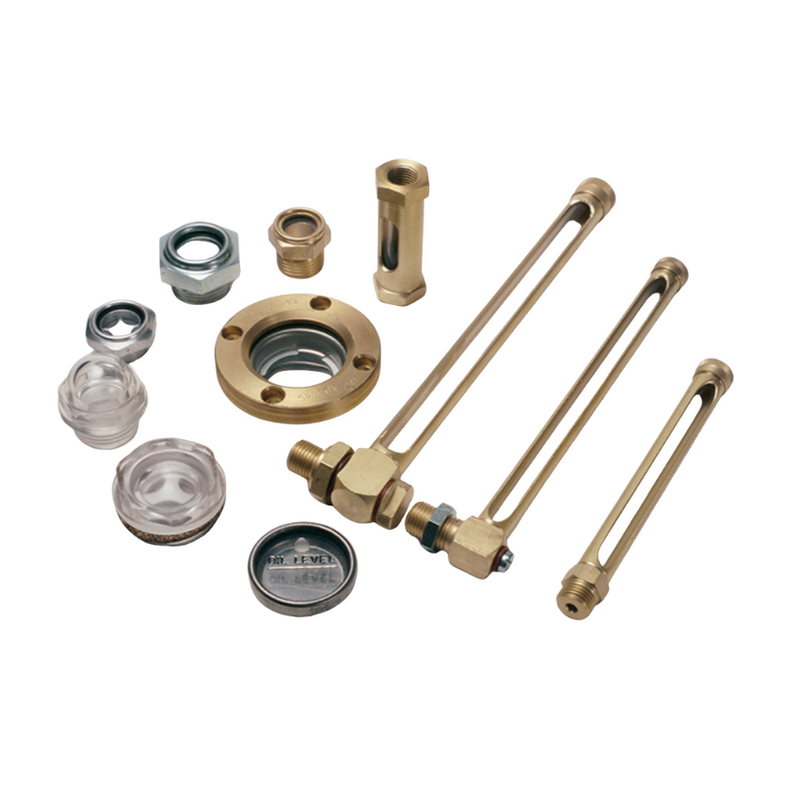 Brass Oil Level Gauge with Banjo Coupling