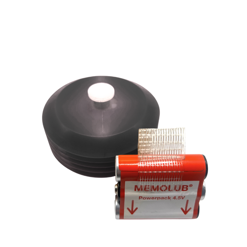 Memolub refill with Fuchs and 4.5V battery pack
