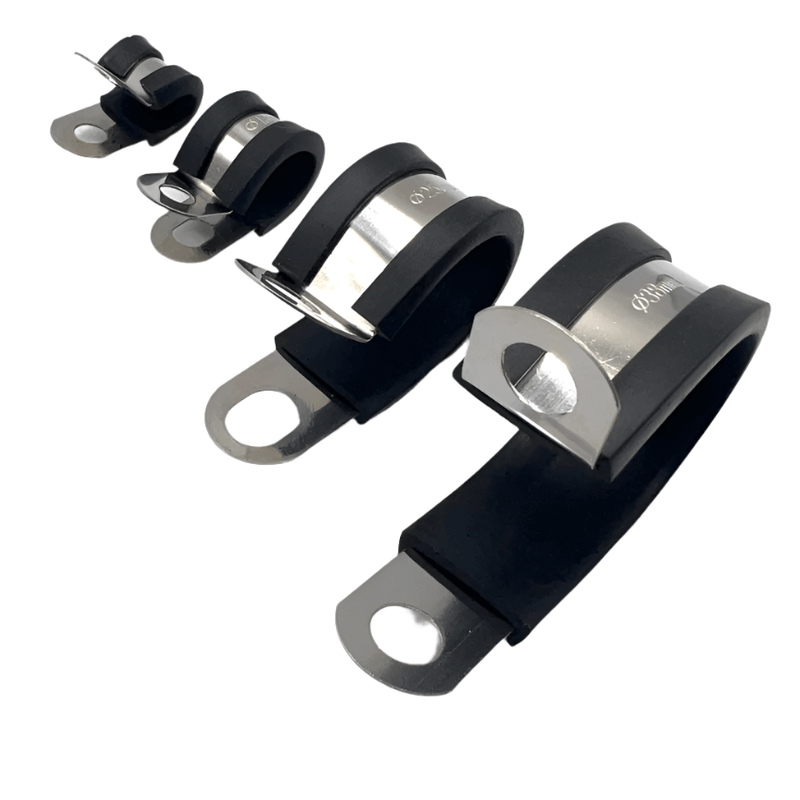 Stainless P-Clamps (6mm & 10mm Mounting Hole )